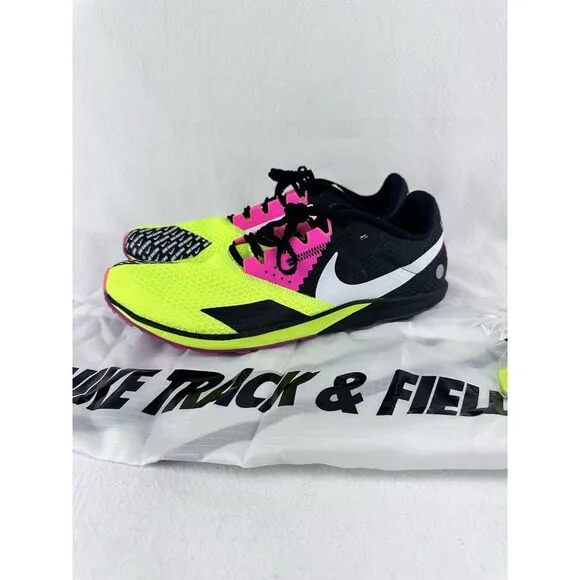 Nike Zoom Rival 6 Volt Hyper Pink XC Track Shoes Spikes Sneakers Size 10.5.   A4