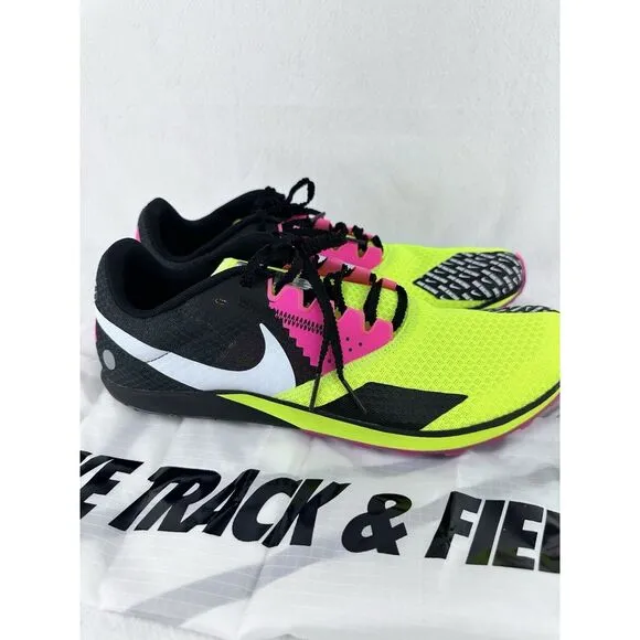 Nike Zoom Rival 6 Volt Hyper Pink XC Track Shoes Spikes Sneakers Size 10.5.   A4