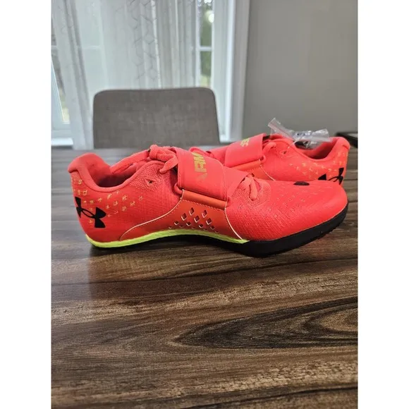 Under Armour HOVR Skyline Long Jump Track Spikes Phoenix Fire Mens Size 9.5 W 11